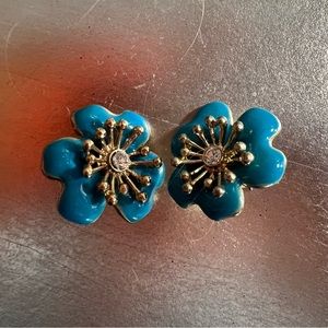 Kate Spade blue floral earrings